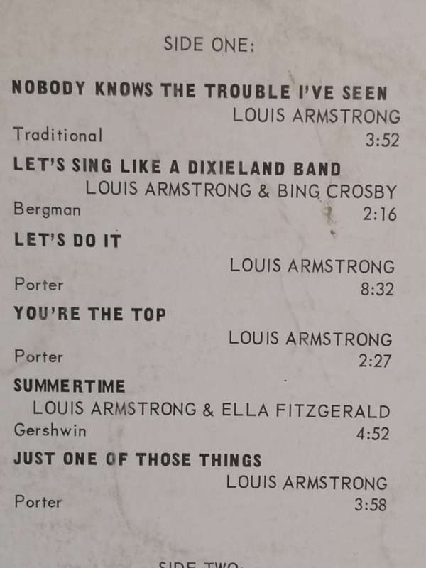 Louis Armstrong...a profile, vinyl very good & cover fair.
