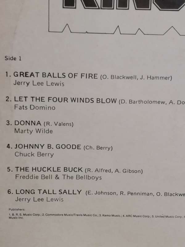 Rock & Roll Kings 1, vinyl very good, cover good