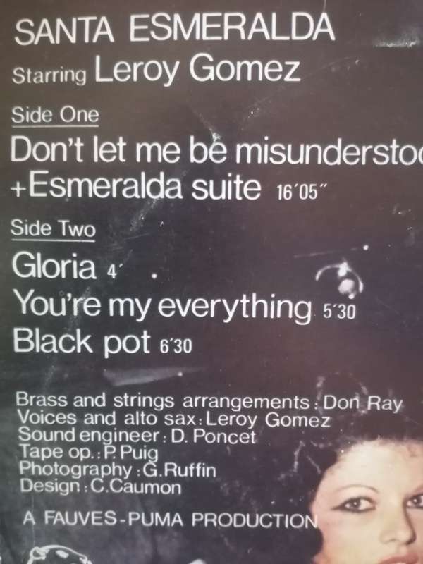 Santa Esmeralda, Don't let me misunderstood, vinyl excellent, cover good.