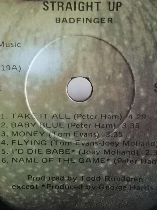 Badfinger, Straight up, vinyl in good condition.