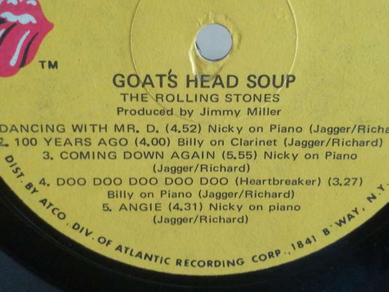 The Rolling Stones, Goat's head soup, vinyl in very good condition.
