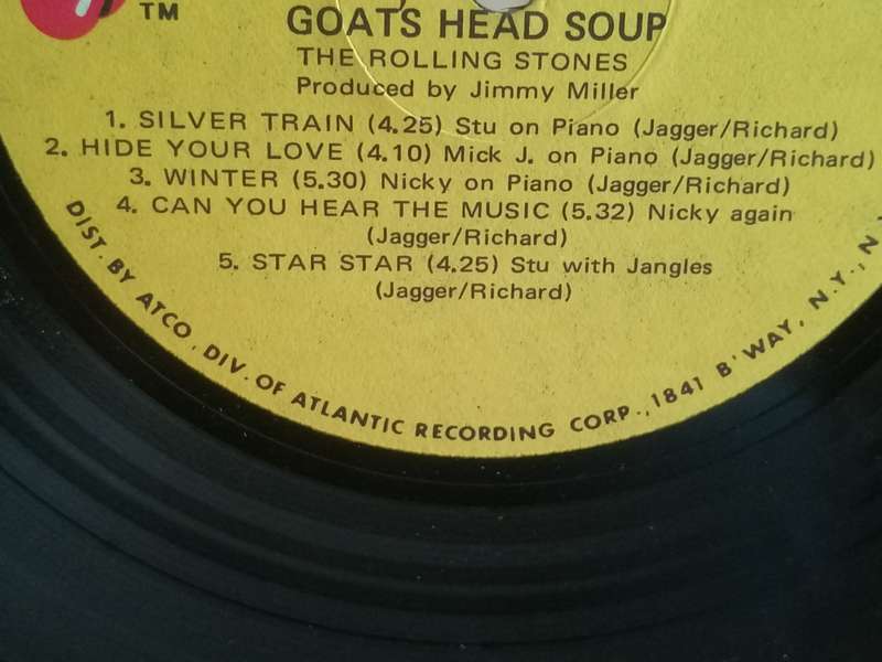 The Rolling Stones, Goat's head soup, vinyl in very good condition.