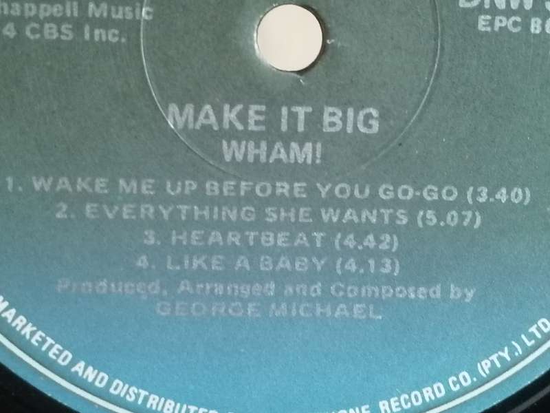 Wham!, Make it big, vinyl in very good condition.