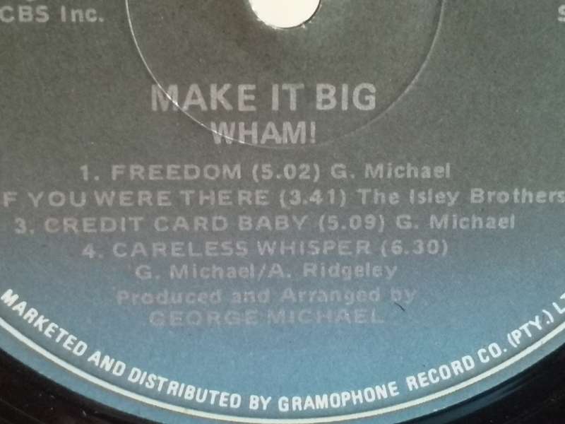 Wham!, Make it big, vinyl in very good condition.
