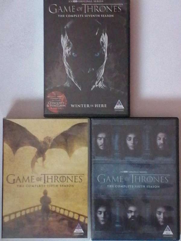 DVD - Game of  Thrones, The complete fifth ,six & seventh season.