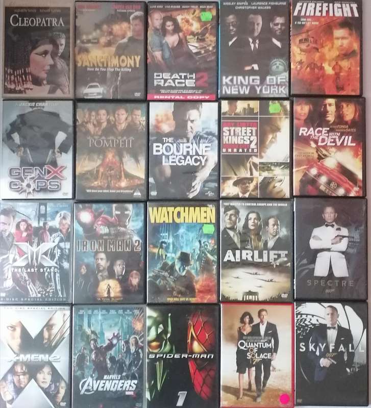 20x Top original DVD movies in very good condition.