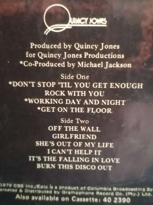 Michael Jackson, Off the Wall, vinyl good.