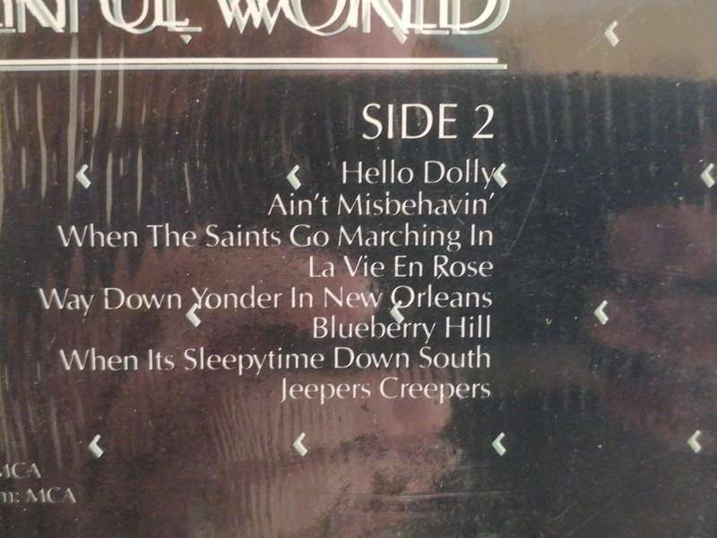 Louis Armstrong, What a Wonderful World, vinyl excellent.