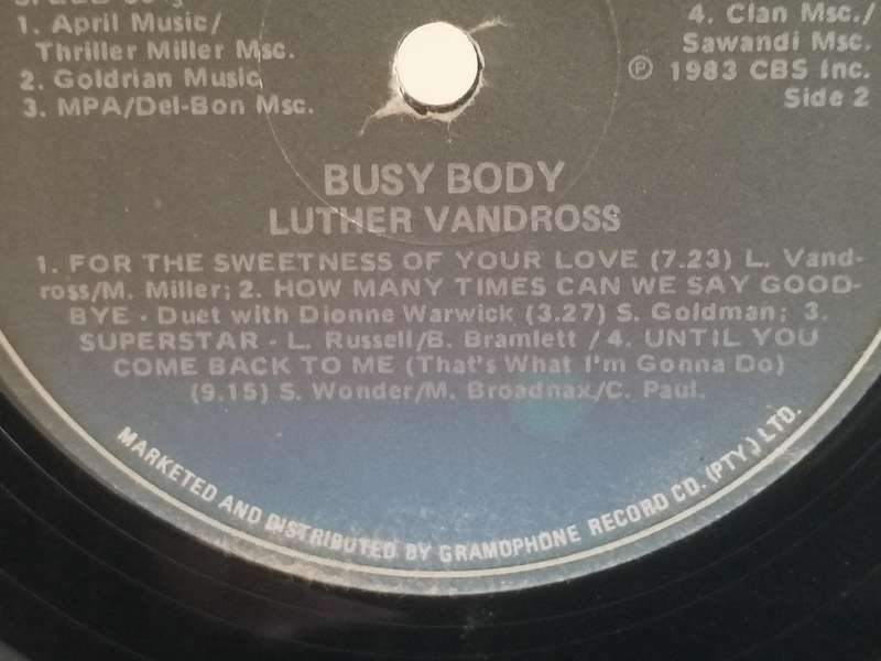 Luther Vandross, Bussy Body, vinyl good.
