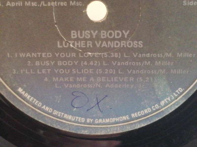 Luther Vandross, Bussy Body, vinyl good.