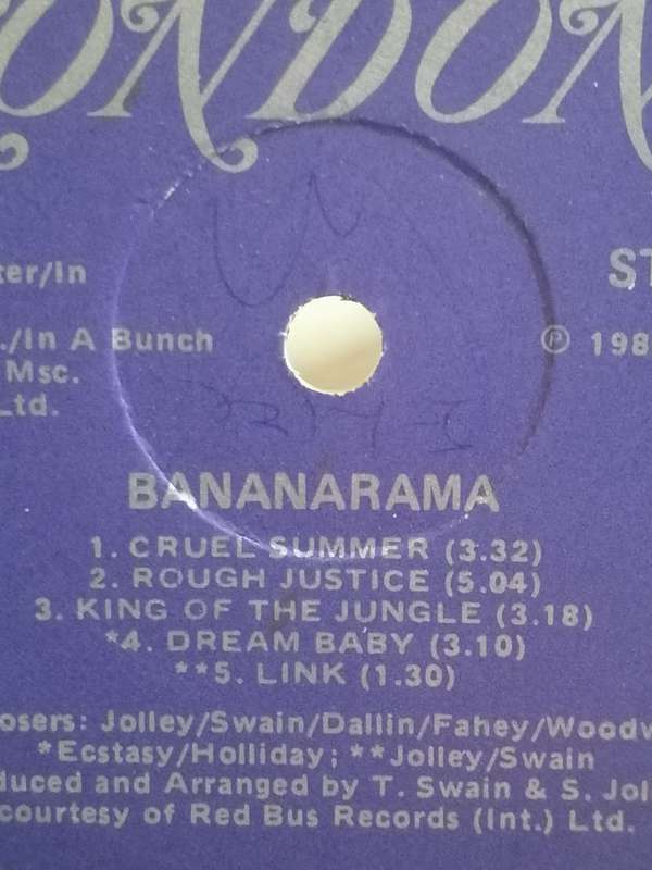 Bananarama, Inc. Robert de niro's waiting & Cruel summer., vinyl good+.