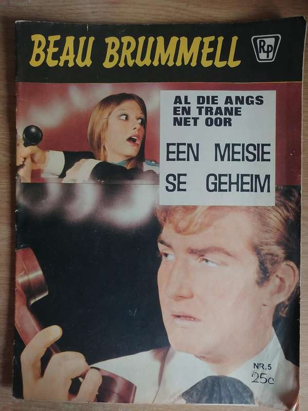 Scarce, early issues, Beau Brummell, issue no.5, Afrikaans, kleur Foto verhaal.
