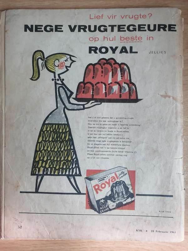 Scarce, early issues, Kyk 24 Feb. 1961 issue no.18, Afrikaans, foto verhaal , fair condition.