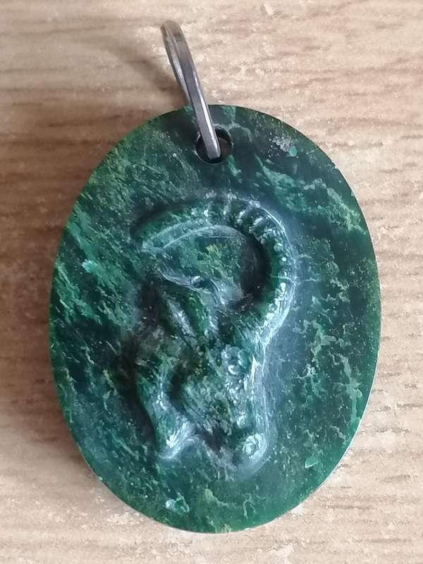 Rare & Vinitage Baberton Verdite (Jade) hand carved Buck.