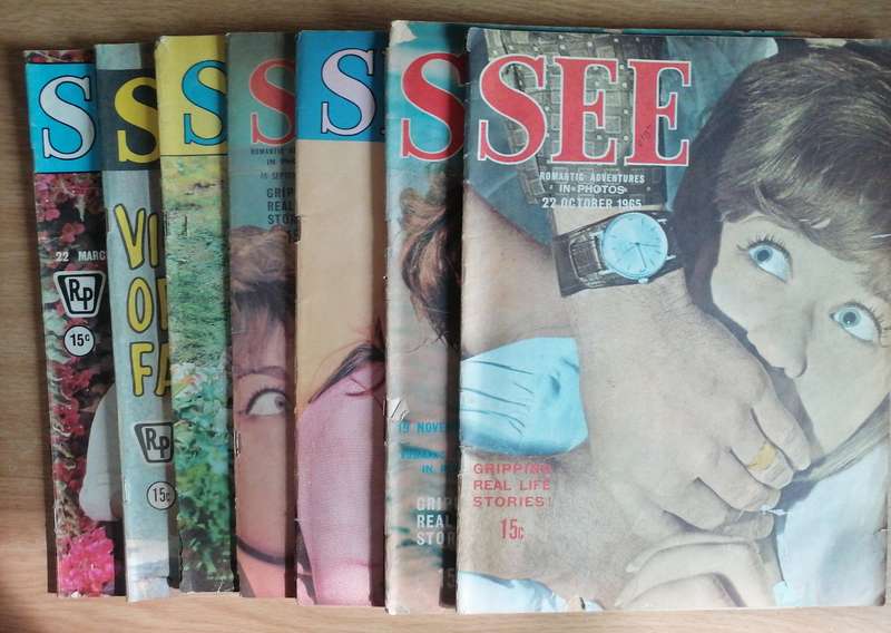 7x Early See issues, between 1965 to 1968, English Photo stories.