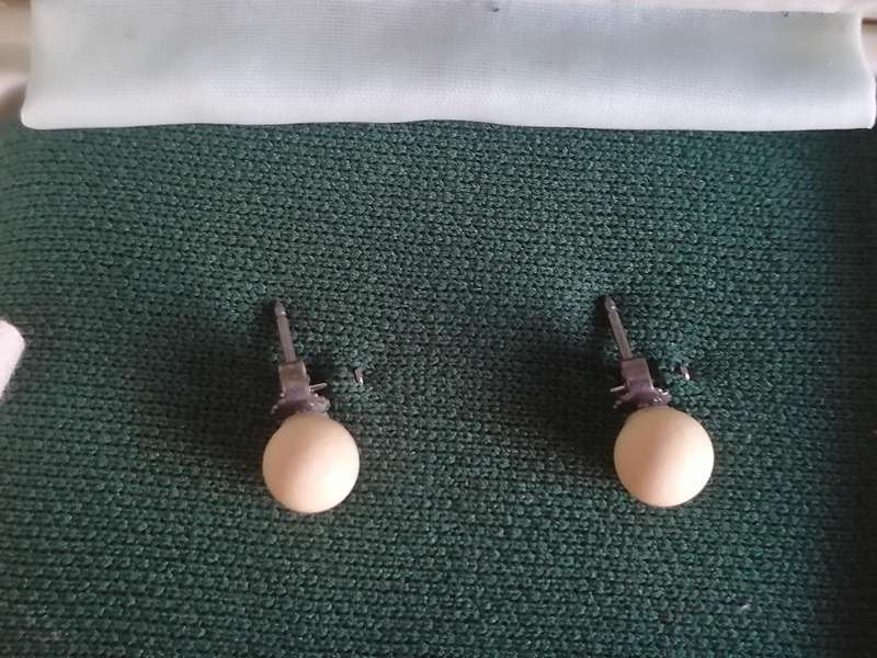 3x Vintage Sterling Silver round bone stud earring sets.