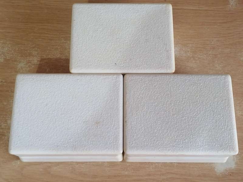 3x Vintage Sterling Silver round bone stud earring sets.