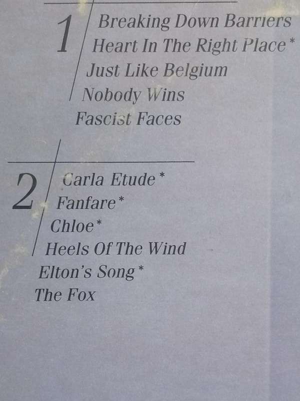 Elton John, The Fox, vinyl good.