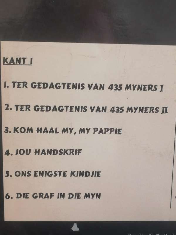 Scarce, Die Briels, Die Myners lied, vinyl very good.