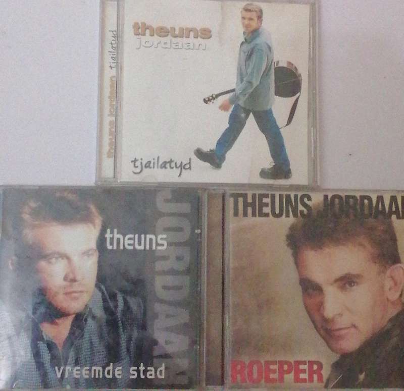 3x original Afrikaans CD's, Theuns Jordaan, very good condition.