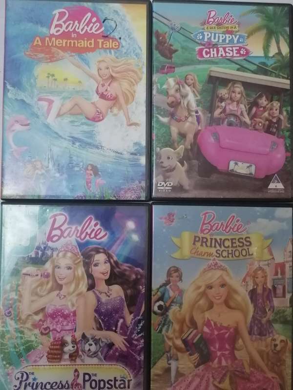 6x Original Barbie DVD's, in very good condition.