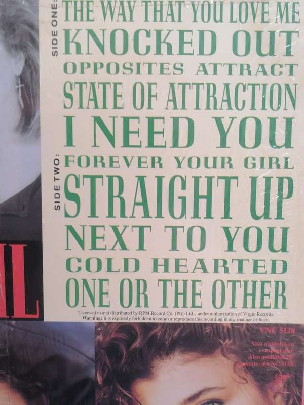 Paula Abdul, Forever your Girl, vinyl excellent.