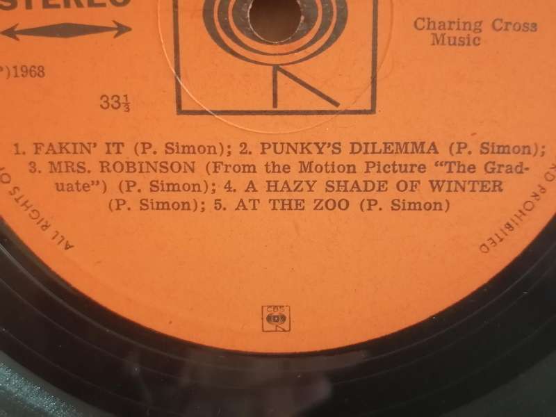 Simon and Garfunkel, Bookends, vinyl very good.