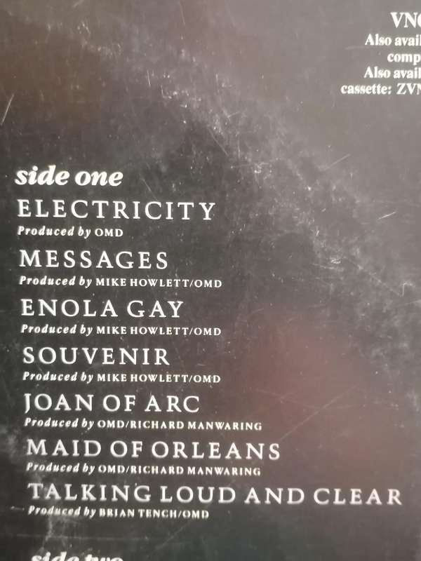 Orchestral Manoeuvers in the dark, the best of OMD,  vinyl very good.