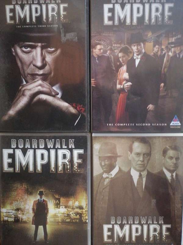 DVD series Boardwalk Empire, (Seasons 1 to 4), Very good condition.