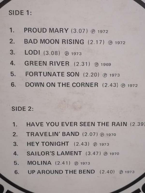 Creedence Clearwater Revival, Greatest Hits, vinyl very good.