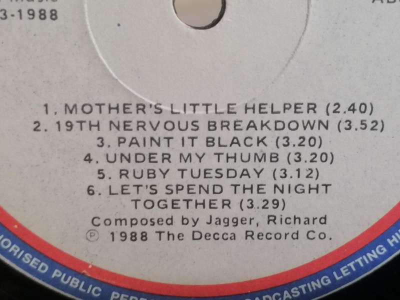 The Rolling Stones, Greatest Hits 1964-1971, Hot Rocks, double album, vinyl's excellent.