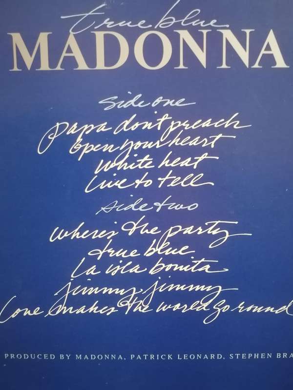Madonna, True Blue, vinyl good+ .