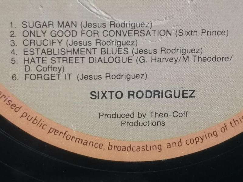 Sixto Rodriguez, Cold Fact, vinyl very good+ .