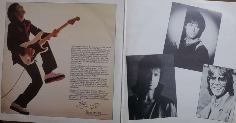 Cliff Richard, Unforgetable, double album, vinyl's very good.