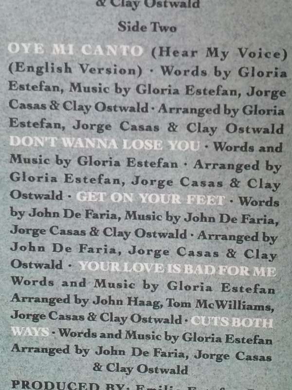 Gloria Estefan, Cut both ways, vinyl very good.