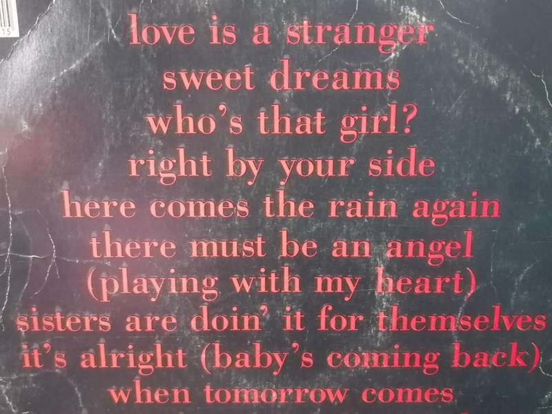 Eurythmics, Greatest Hits, vinyl very good.