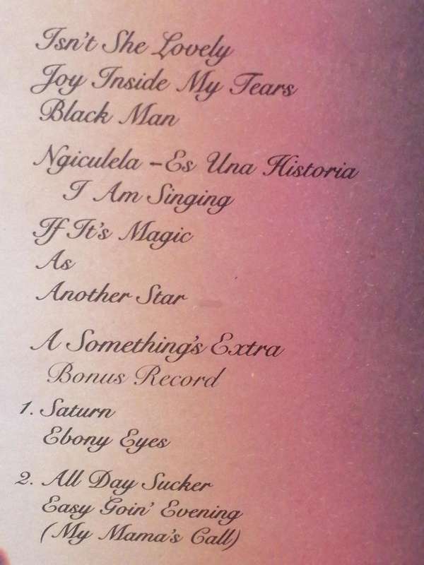 Stevie Wonder, Songs in the Key of Life, double album, vinyl's good+.