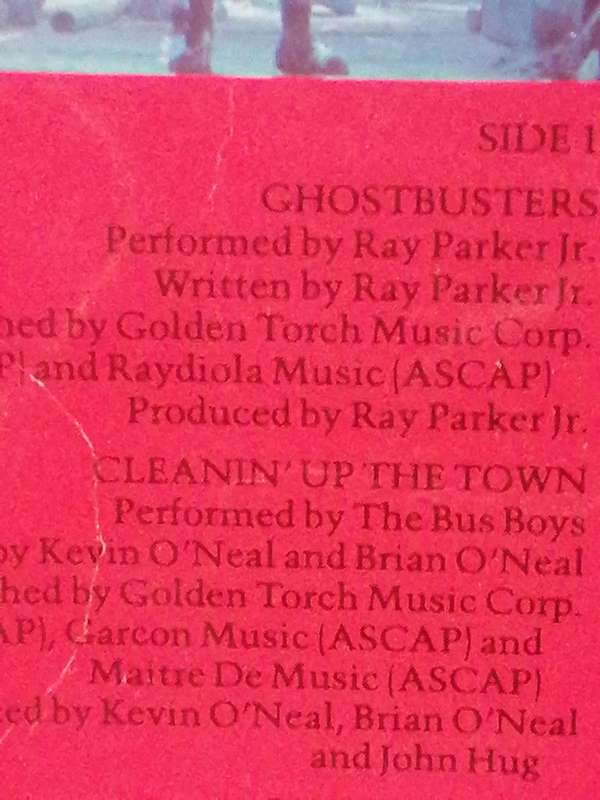 Ghostbusters, Original soundtrack album, vinyl very good+.