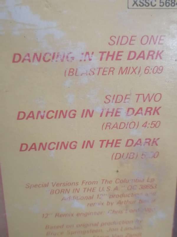 Bruce Springsteen, Dancing in the Dark, vinyl good.