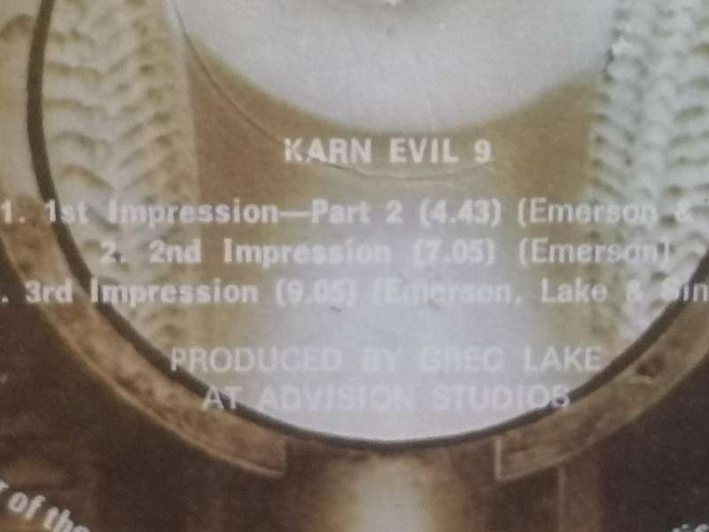 Emerson, Lake & Palmer, Brain Salad Surgery, vinyl very good+.