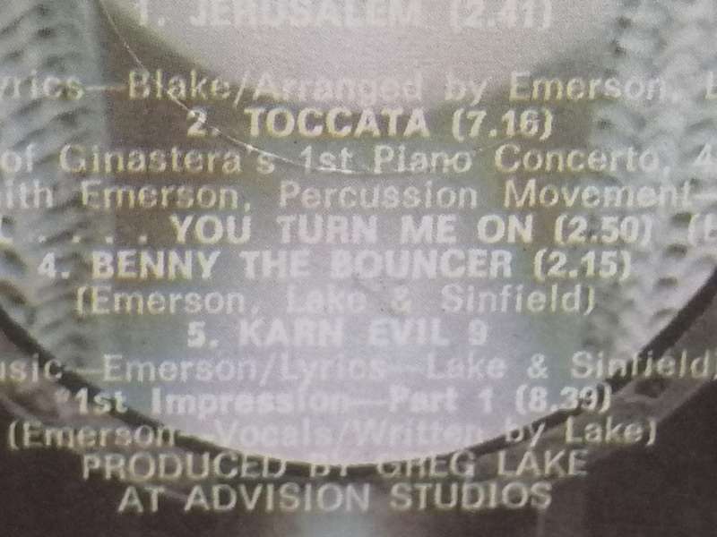 Emerson, Lake & Palmer, Brain Salad Surgery, vinyl very good+.