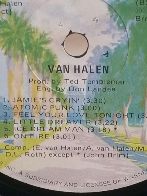Van Halen, Van Halen, vinyl very good+.