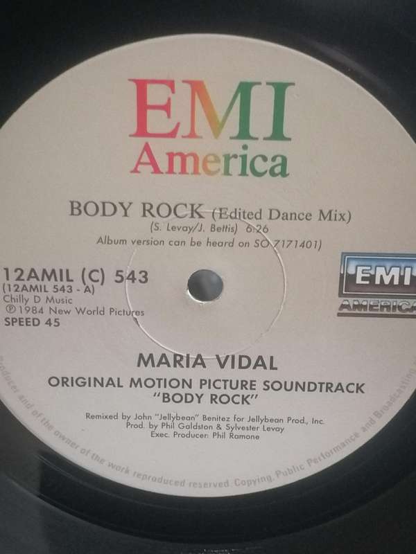 Maria Vidal, Body Rock, original picture soundtrack, vinyl excellent.