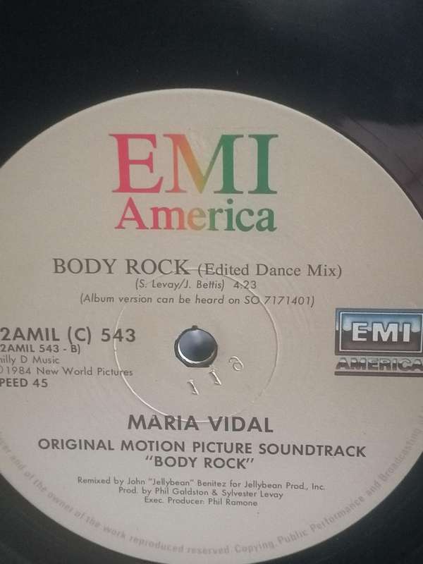 Maria Vidal, Body Rock, original picture soundtrack, vinyl excellent.