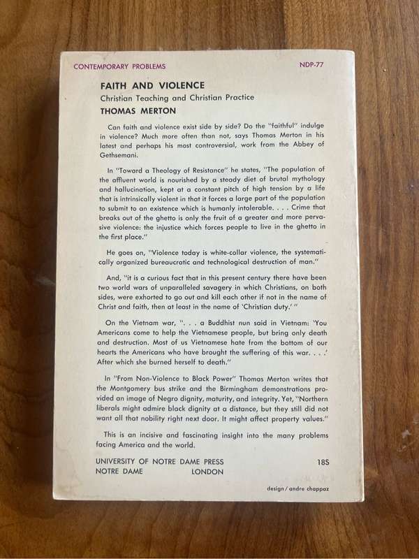 Faith and violence Thomas Merton