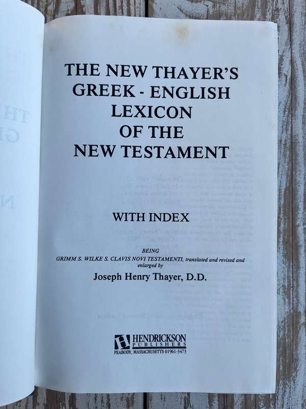Thayers greek English Lexicon