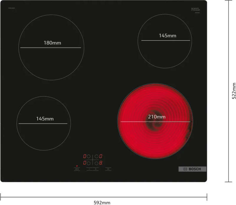 Bosch Series 4 Electric Hob - PKE611BA2E