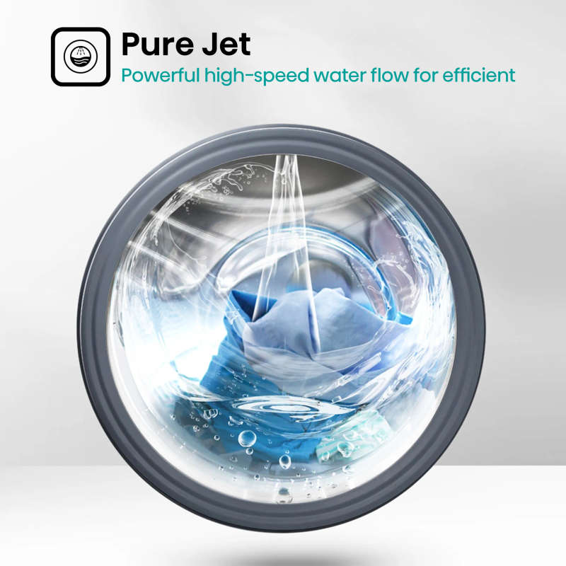 Hisense 8KG, Spin speed 1200 RPM, A+ Rating, Spin drying Class C-WFQY8012EVJMS