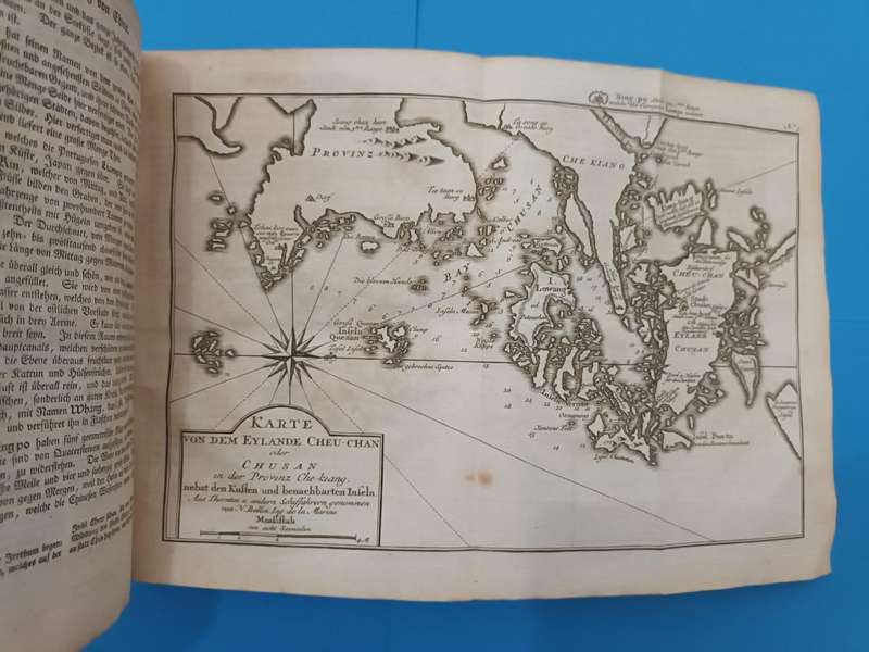 Europes knowledge of China and Korea 275 years ago. Copperplate engravings.