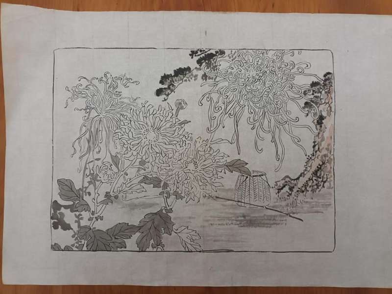 Original shita-e (Japanese: preliminary drawing) from the workshop of Kōno Bairei, c.1890